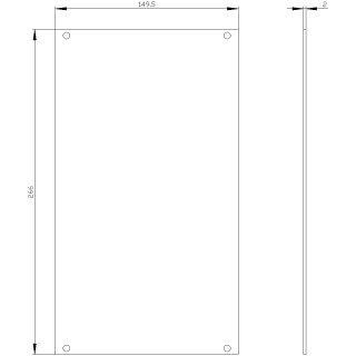 SIVACON Abdeckung 7XP20 Gerätehalter 2/6 RAL 7035 grau