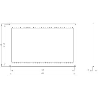 SIVACON Rahmen 8MF1000-2AB30 19 Zoll 7HE verzinkt lichtgrau