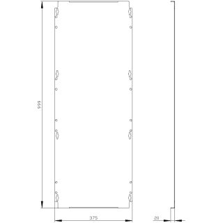 Montageblech SIVACON 8MF1040-2AA02-0 1000×400 mm verzinkt