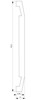 DELTA line Rahmen 1-fach 80x80 mm elektroweiß