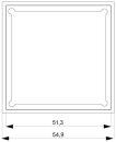 DELTA line Zwischenrahmen 5TG1150 carbonmetallic 51x51 mm