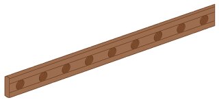 Siemens - 8GF5773 - ALPHA 630 Universal Cu-Schiene L=1300mm 30x 5mm, gebohrt mit Gewinde