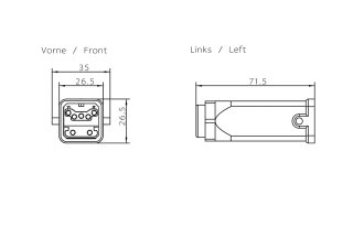 ECOFAST Hybrid Plug 180 PROFIBUS Steckverbinder 4x1,5 mm² Kupfer