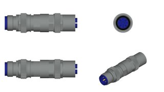 IE Adapter M12-D/M12-X Rundsteckverbinder Cat5e IP67
