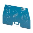 Trennplatte PT-IQ-EX-H-PP NS-35 isolierter Aufbau blau