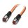 Hybrid-Steckverbinder M23 4+4+4+PE gerade kunststoffumspritzt 5 m