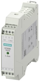 Siemens - 7NG03200BA000NA0 - SITRANS TR320 Temperaturmessumformer zur Hutschienenmontage, mit einem konfigurierbaren Eingang und einem galvanisch getrennten Zweileiter-Ausgang.