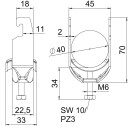 OBO BETTERMANN 1188416 BS-U1-M-40 A2 Bügelschelle...