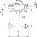 OBO BETTERMANN 1383167 2900 M6 19-23 G Abstandschelle...