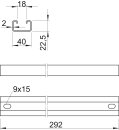 OBO BETTERMANN 6007228 MS4022P0292FT Profilschiene...