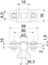 OBO BETTERMANN 1362996 ASL 733 63 A2 Abstandschelle 53-63mm