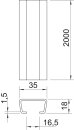 OBO BETTERMANN 1118021 AML3518UP2000BK Profilschiene...