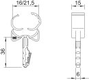 OBO BETTERMANN 2148528 1976 16-21 Klick-Snap-Schelle...