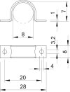 OBO BETTERMANN 1044141 WN 7855 B 8 Befestigungsschelle 8mm