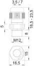 OBO BETTERMANN 2022883 V-TEC VM12 SW Kabelverschraubung M12