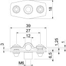OBO BETTERMANN 1362462 ASG 732 12 A4 Abstandschelle 10-12mm