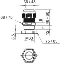 OBO BETTERMANN 2022776 V-TEC VM63+ LGR Kabelverschraubung...