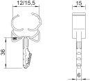 OBO BETTERMANN 2148501 1976 12-15 Klick-Snap-Schelle...