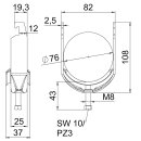 OBO BETTERMANN 1188434 BS-U1-M-76 A2 Bügelschelle...