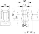 OBO BETTERMANN 2255022 2055 24-72 LGR Reihenschelle 24-72mm