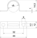 OBO BETTERMANN 1018661 605 16 A4 Befestigungsschelle 16mm