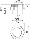 OBO BETTERMANN 2031470 107 ADA PG21-M25 Adapter PG21-M25