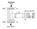 ETH Power Adapter PoE-Injektor 48 V DC 15 W Tragschiene