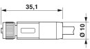 Single Pair Ethernet Netzwerkkabel SPE-T1-M8MSM/2,0 M8 2-polig geschirmt 2 m