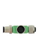 T-Verteiler M12 SAC-5P-M12T/2XM12 5-polig ungeschirmt IP67