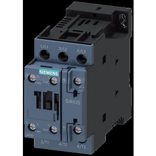 Siemens - 3RT2026-1BB40 - Schütz, AC-3, 25 A/11 kW/400V, 3-polig, DC 24V, 1S+1Ö, Schraubanschluss