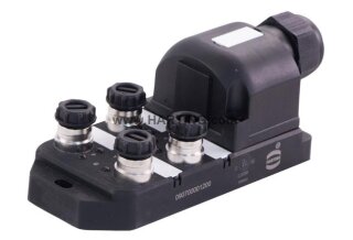 har-SAB M12/4/5p PC Verteilerbox 4 Ports 5 Kontakte LED