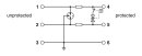 Überspannungsschutz TTC-6P-1X2-12DC-UT-I 12 V DC 2-adrig steckbar