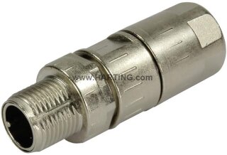 M12 Crimp Slim Design 8pol A-coded male Kabelsteckverbinder gerade