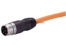 M23 6P Steckverbinder Kabelkonfektionen 10 m PUR orange