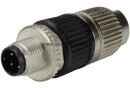 Rundsteckverbinder M12 L4 Stift A-Kodierung 4 A gerade