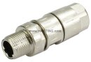 M12 Crimp Slim Design 4-polig D-coded male Steckverbinder