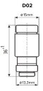 D02 Sicherungseinsatz 32 A 400 V AC 250 V DC violett