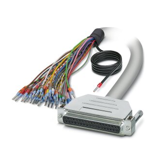 Konfektioniertes D-SUB-Kabel 37-polig 0,5 m geschirmt Aderendhülsen