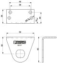 CN-UB/MP-90DEG-50 Winkellasche Montageplatte silberfarben