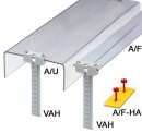 Abdeckprofil A/F 25 Flachbandabdeckung 25 mm transparent 1 m