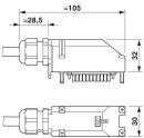 Anschlusshaube SACB-C-H180-10/3-M8 HD M8-Buchse 3-polig...