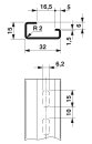 Tragschiene NS 32 gelocht 2000 mm verzinkt EN 60715