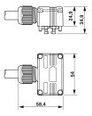 Anschlusshaube SACB-C-H180-4 M12-Buchse 4-fach 10 m PUR