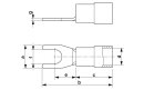 Gabelkabelschuh C-FCI 2,5/M3 blau 1,5–2,5 mm² M3