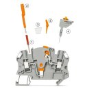 Messwandler-Trennklemme UTME 4 Schraubanschluss 28 A grau