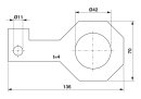 Befestigungsplatte FLT-ISG-PL-42 Trennfunkenstrecke 42 mm