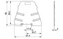 Trennplatte PLC-ATP BK 97,4 mm Höhe 2 mm Dicke schwarz