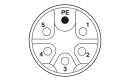 Gerätesteckverbinder M12 SACC-E-M12FSM-5PE-M16XL 6-polig Buchse 8 A