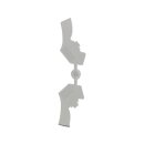 Deckelsegment DS-PTV 6 grau RAL 7042 Abschlussdeckel