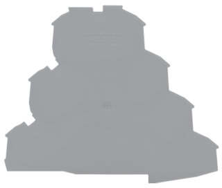Abschluss- und Zwischenplatte 2002-4191 1 mm grau anrastbar